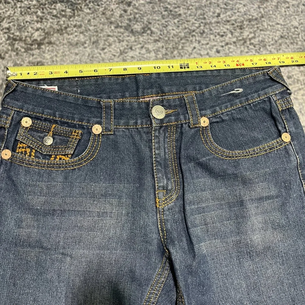 True Religion Billy Jeans Mens 36x32‎ Blue Denim Y2K Bootcut Baggy Hip-Hop
